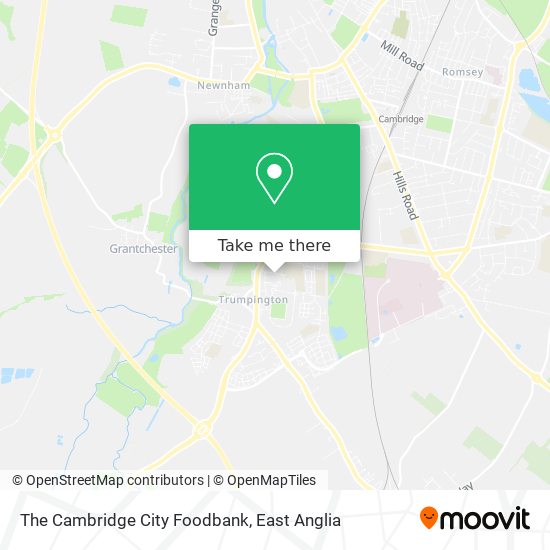The Cambridge City Foodbank map