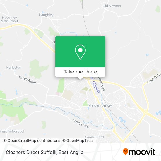 Cleaners Direct Suffolk map