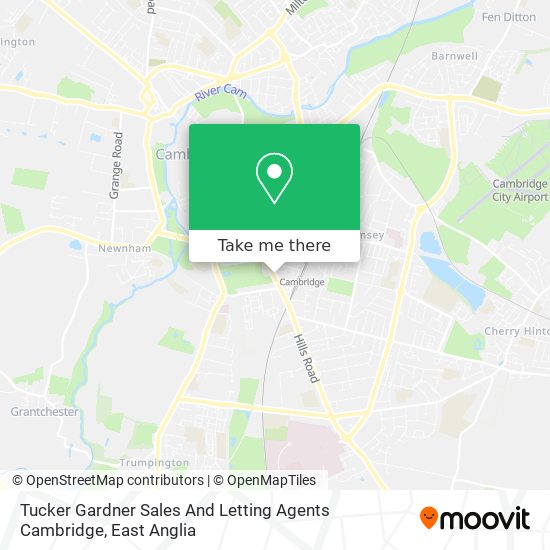 Tucker Gardner Sales And Letting Agents Cambridge map