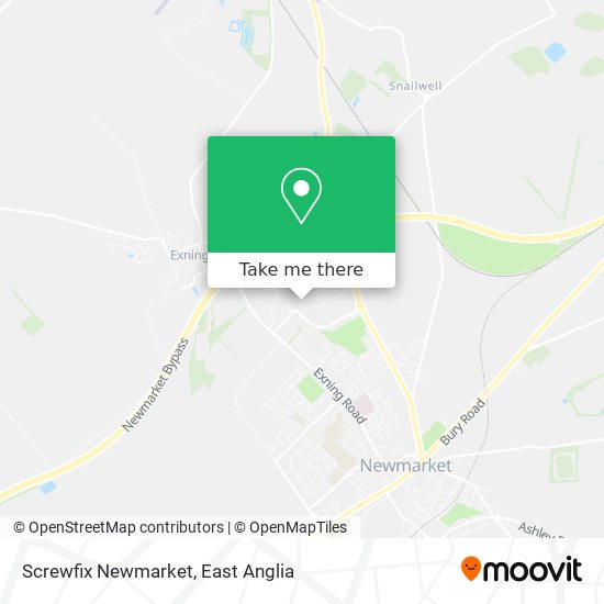 Screwfix Newmarket map