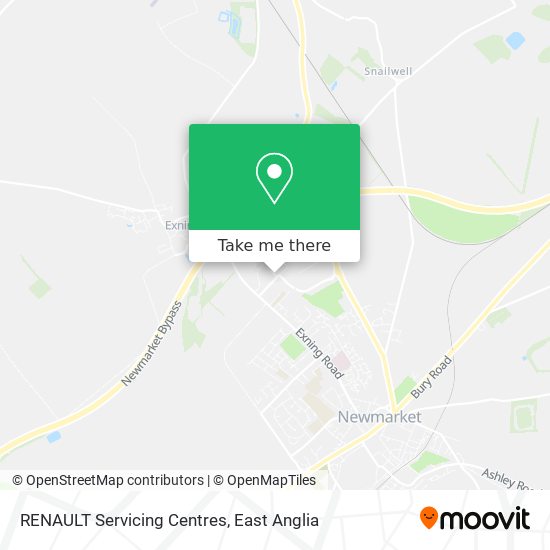 RENAULT Servicing Centres map