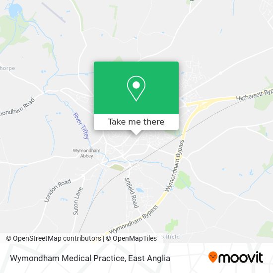 Wymondham Medical Practice map