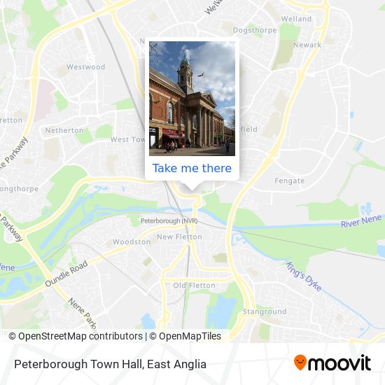 Peterborough Town Hall map