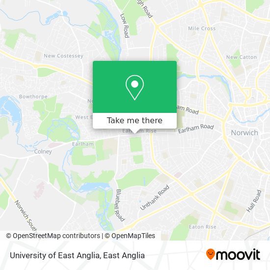 University of East Anglia map