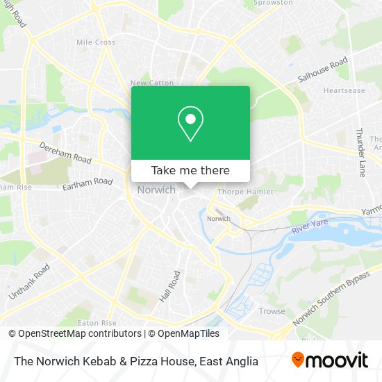 The Norwich Kebab & Pizza House map