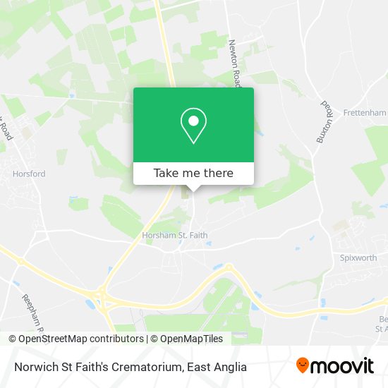 Norwich St Faith's Crematorium map