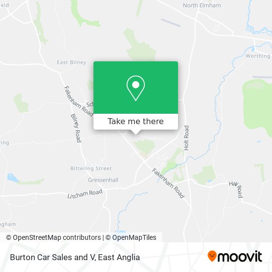 Burton Car Sales and V map