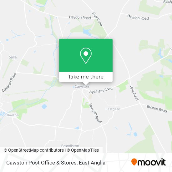 Cawston Post Office & Stores map