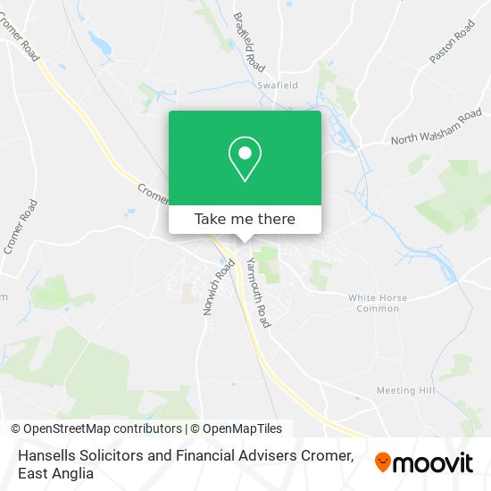 Hansells Solicitors and Financial Advisers Cromer map