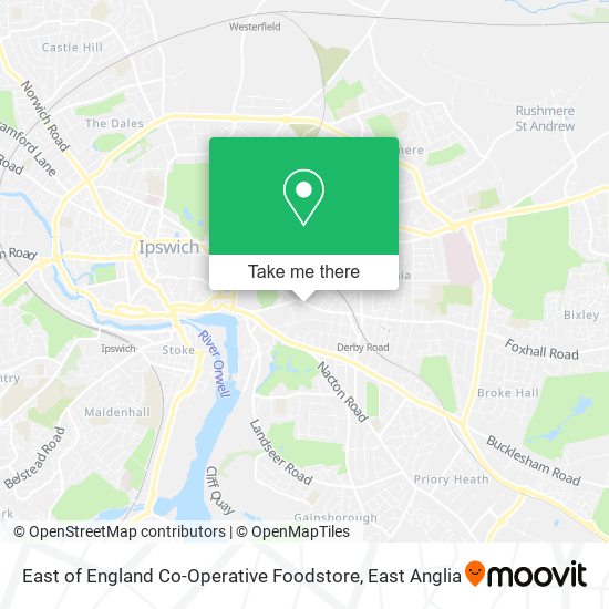 East of England Co-Operative Foodstore map