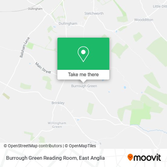 Burrough Green Reading Room map