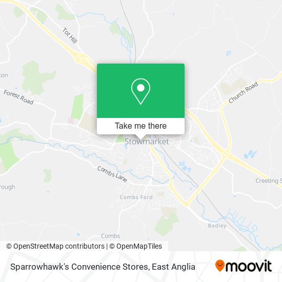 Sparrowhawk's Convenience Stores map