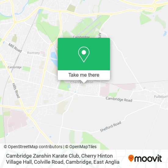 Cambridge Zanshin Karate Club, Cherry Hinton Village Hall, Colville Road, Cambridge map