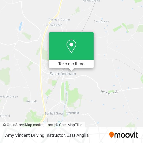 Amy Vincent Driving Instructor map