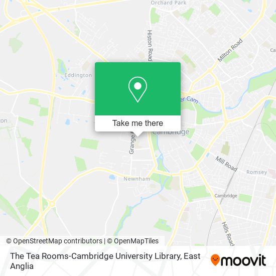 The Tea Rooms-Cambridge University Library map