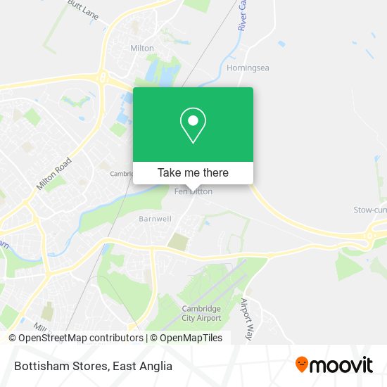 Bottisham Stores map