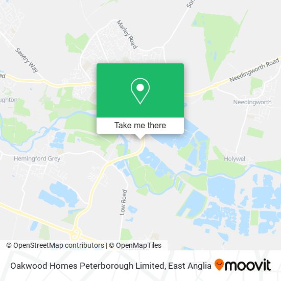 Oakwood Homes Peterborough Limited map