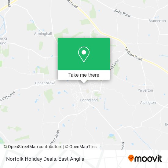 Norfolk Holiday Deals map