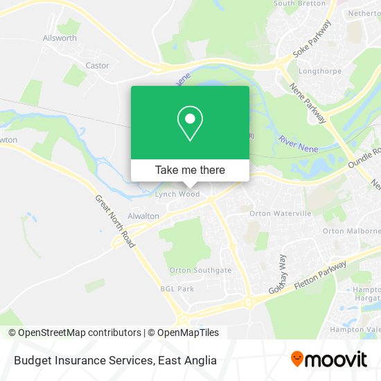 Budget Insurance Services map