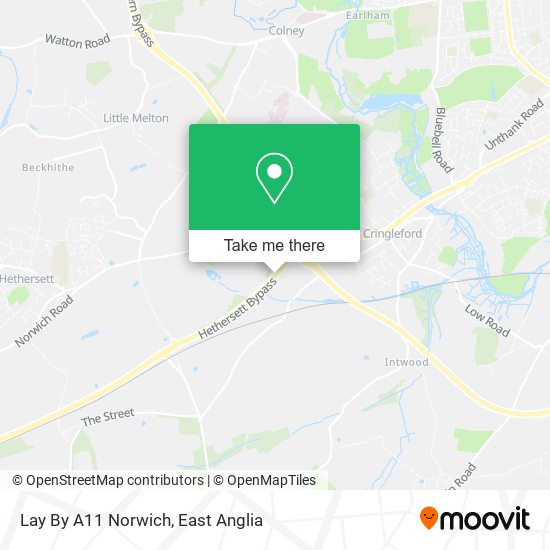 Lay By A11 Norwich map