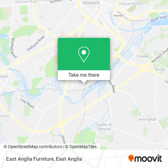 East Anglia Furniture map