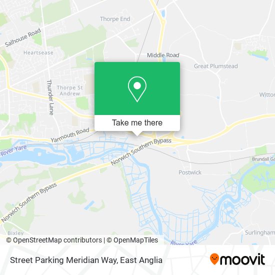 Street Parking Meridian Way map