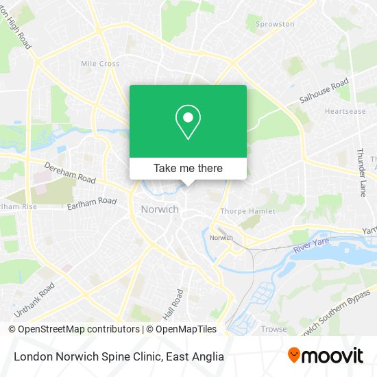 London Norwich Spine Clinic map