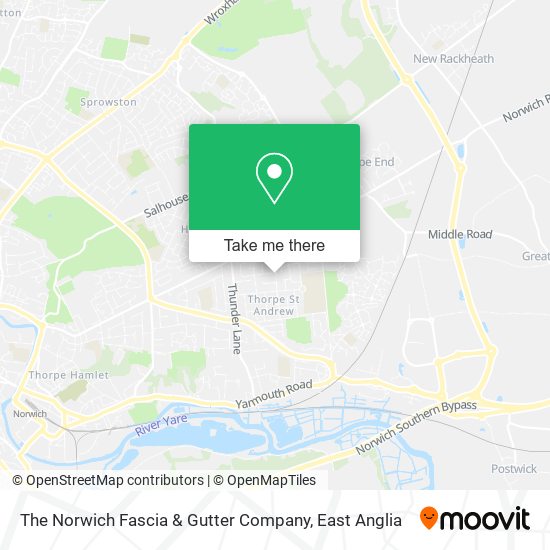 The Norwich Fascia & Gutter Company map