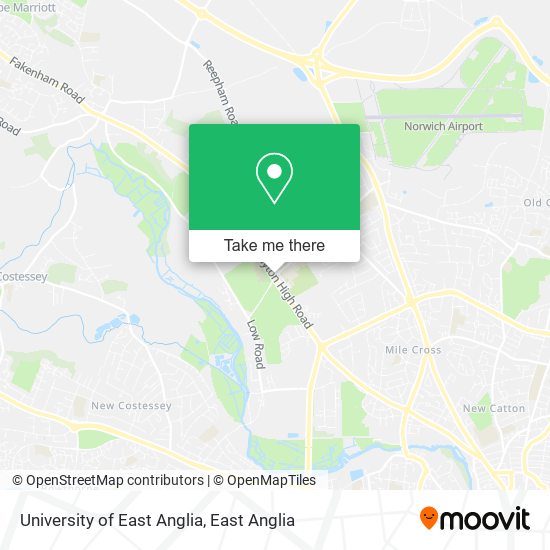 University of East Anglia map