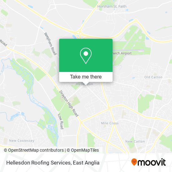Hellesdon Roofing Services map