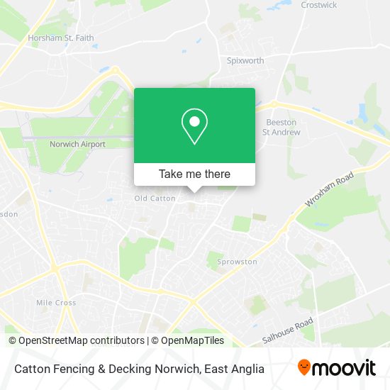 Catton Fencing & Decking Norwich map