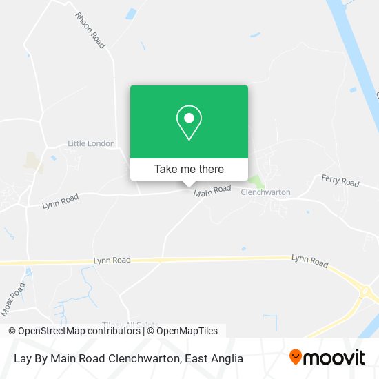 Lay By Main Road Clenchwarton map