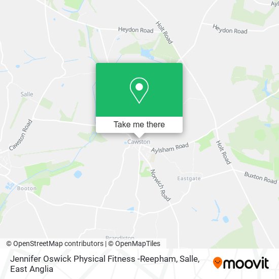 Jennifer Oswick Physical Fitness -Reepham, Salle map