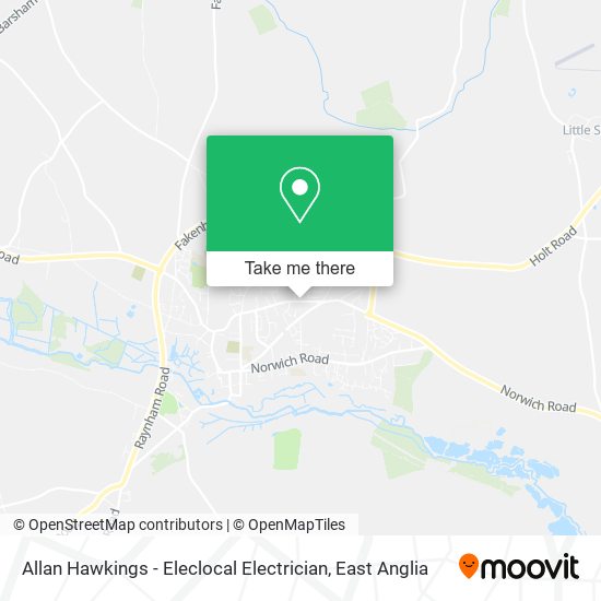 Allan Hawkings - Eleclocal Electrician map