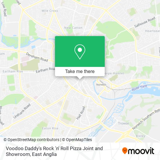 Voodoo Daddy's Rock 'n' Roll Pizza Joint and Showroom map