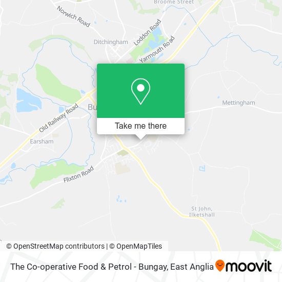 The Co-operative Food & Petrol - Bungay map