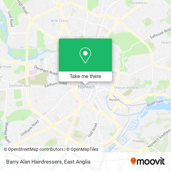 Barry Alan Hairdressers map