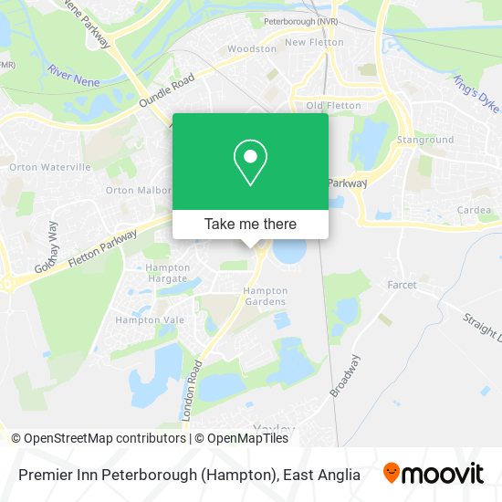 Premier Inn Peterborough (Hampton) map