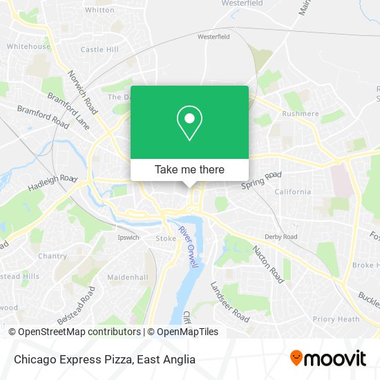 Chicago Express Pizza map