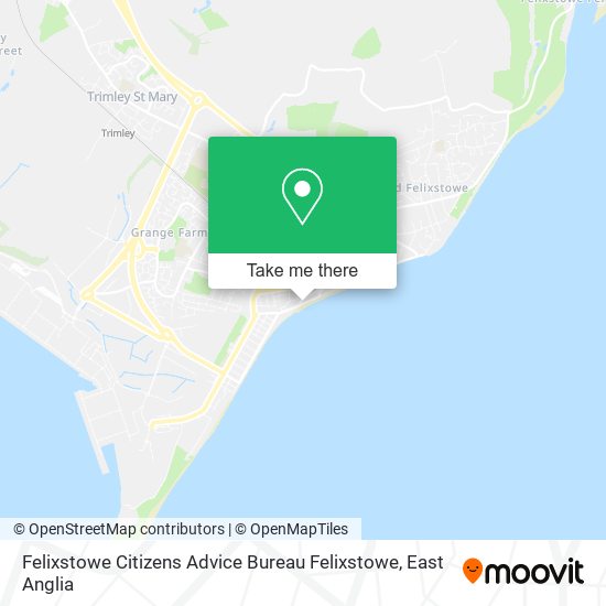 Felixstowe Citizens Advice Bureau Felixstowe map