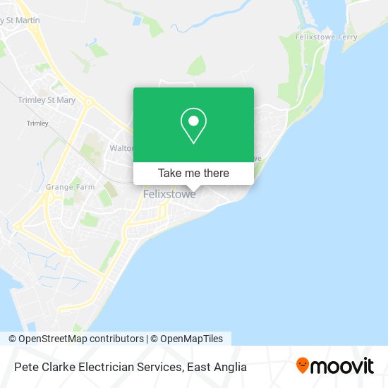 Pete Clarke Electrician Services map