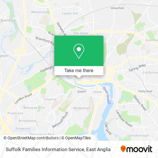 Suffolk Families Information Service map