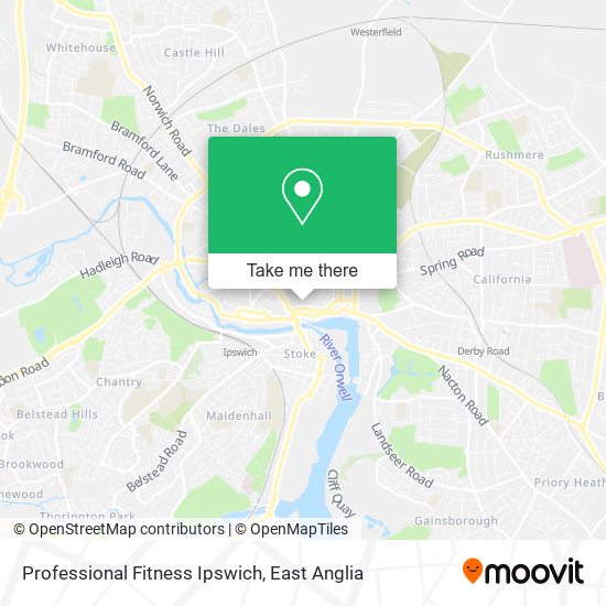 Professional Fitness Ipswich map