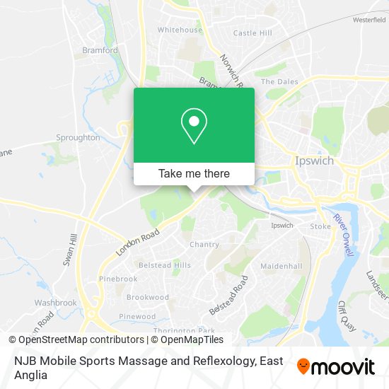 NJB Mobile Sports Massage and Reflexology map