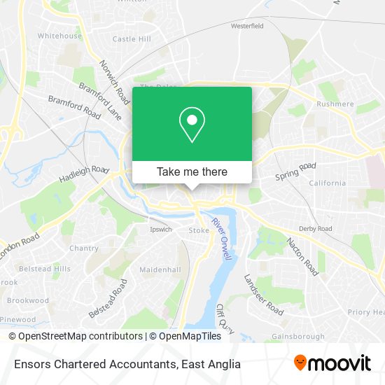 Ensors Chartered Accountants map