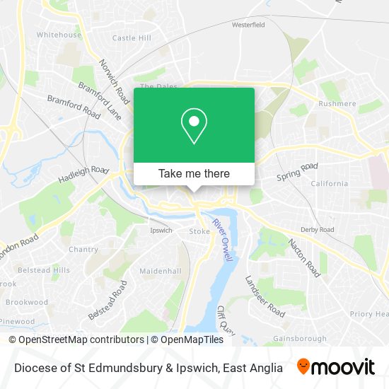 Diocese of St Edmundsbury & Ipswich map