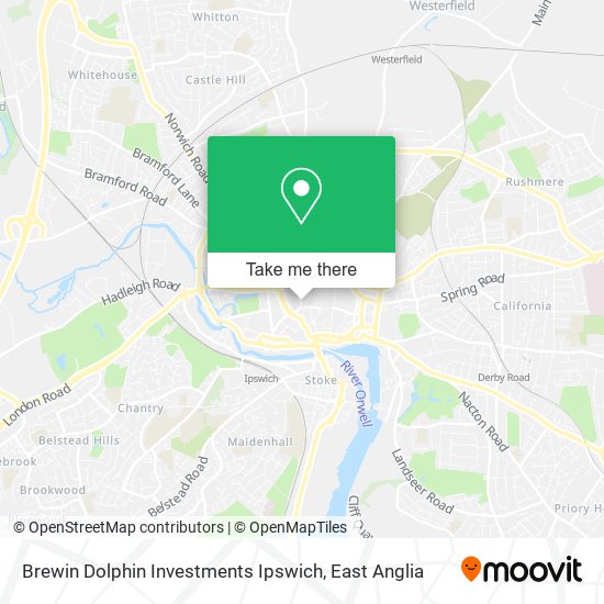 Brewin Dolphin Investments Ipswich map