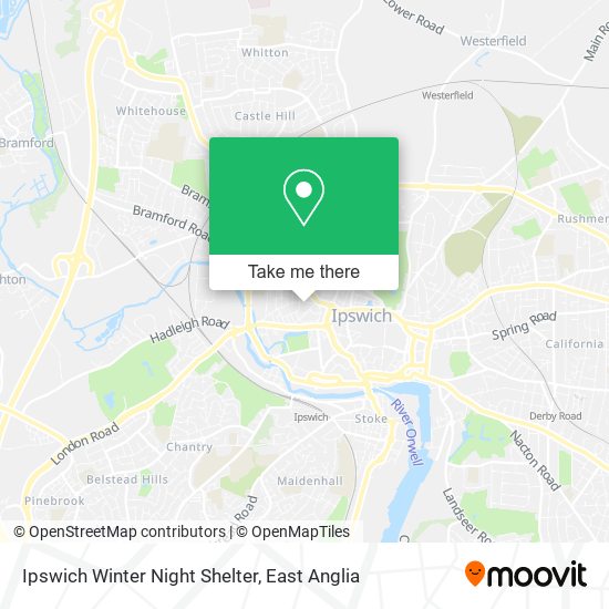 Ipswich Winter Night Shelter map