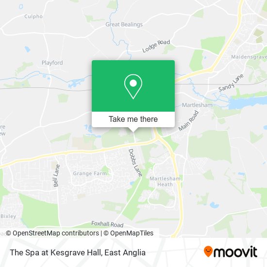 The Spa at Kesgrave Hall map