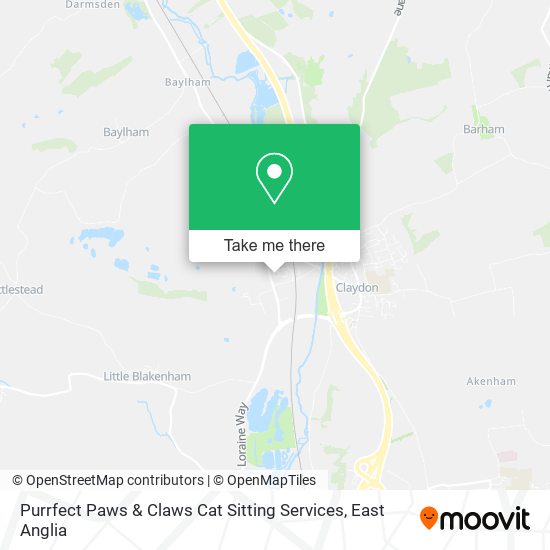 Purrfect Paws & Claws Cat Sitting Services map